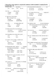 English Worksheet: PLACEMENT TEST PART 2