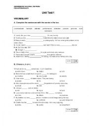 Pre-Intermediate Test