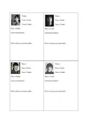 English Worksheet: Get info on the Beatles