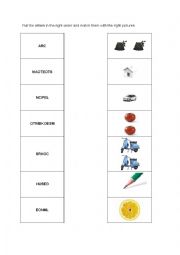 English Worksheet: Matching words