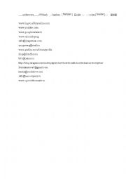 English Worksheet: Alphabet & emails pronunciation