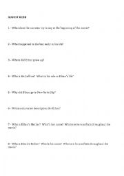 English Worksheet: August Rush Movie Questions
