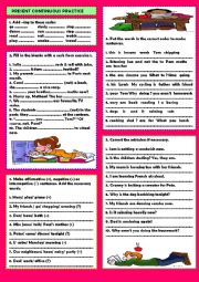 English Worksheet: Present continuous practice (+ key)