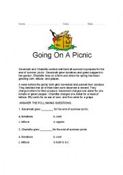 English Worksheet: Going on a picnic