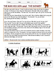 English Worksheet: The man and his son