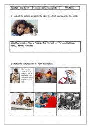 English Worksheet: lesson 2 Module 6 Volunteering kids