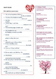 English Worksheet: Heart idioms