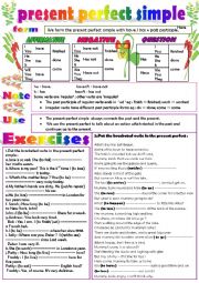 English Worksheet: present perfect simple