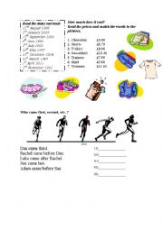 English Worksheet: numbers