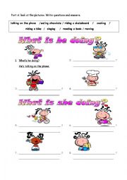 English Worksheet: PRESENT CONTINUOUS