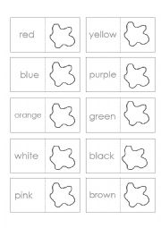 English Worksheet: Colours domino