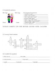 Family and Ordinal Numbers