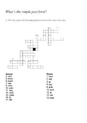 Crossword Simple Past