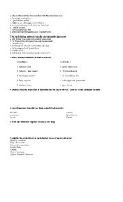 English Worksheet: Lemon Tree