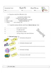 English Worksheet: test beginners -Present simple