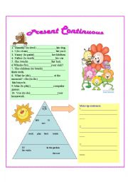 English Worksheet: Present continuous