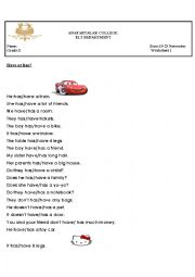 English Worksheet: have /has