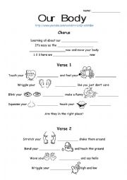 English Worksheet: Our Body