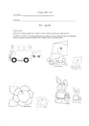 English Worksheet: Diagnostic test 