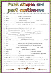 English Worksheet: Past simple or continuous