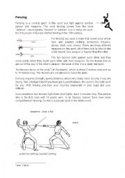 Information texts - windsurfing, fencing, Ultimate frisbee