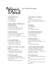English Worksheet: Winnie the Witch
