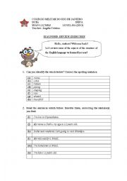 English Worksheet: Diagnosis- review (for beginners)