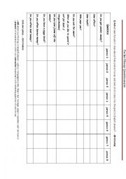 pocket money questionnaire