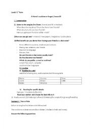 English Worksheet: lesson plan lesson 19 a friend i could never forget
