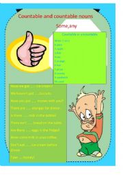 Countable and uncoutable nouns