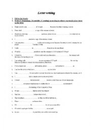 English Worksheet: Letter wrting