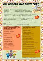 English Worksheet: worsheet