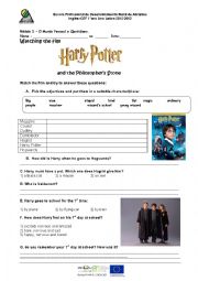 English Worksheet: Harry Potter movie worksh