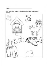 English Worksheet: Small and big pictures