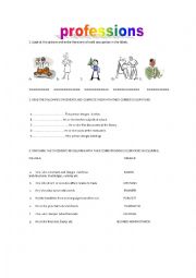 English Worksheet: profession