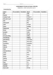 English Worksheet: Sports & Equipment