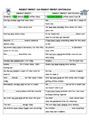 Present perfect-Present perfect continuous: sentence transformation