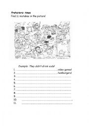 English Worksheet: prehistoric times