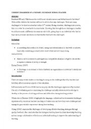 English Worksheet: Current changes in the Primary 