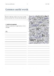 English Worksheet: Common useful words 2 - Vocabulary training