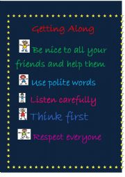 English Worksheet: Getting along