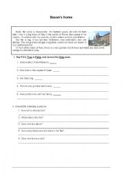 English Worksheet: Susans home - Test