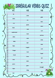 irregular verbs quiz