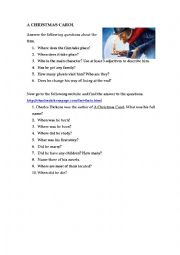 English Worksheet: A Christmas Carol