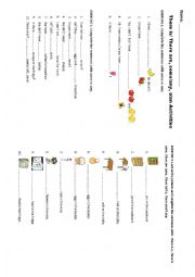 English Worksheet: There is/there are & countable/uncountable exercises