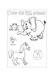 English Worksheet: big-small