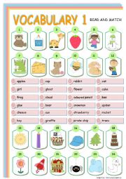 English Worksheet: Vocabulary