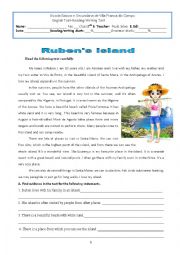 English Worksheet: Rubens island