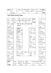 English Worksheet: Past tense board game