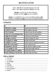 English Worksheet: relative clause